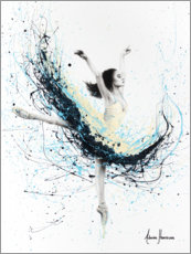 Poster Danseuse bleu océan