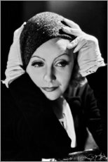 Poster Greta Garbo avec un bonnet