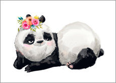 Tableau en verre acrylique  Princesse panda - Eve Farb