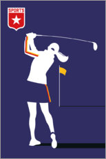 Poster  Female Golfer - Bo Lundberg