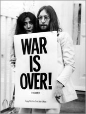 Tableau en verre acrylique  Yoko &amp; John - War is over !