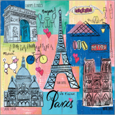 Poster Voyage autour du monde - Paris