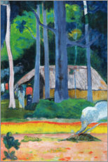 Poster  Cabane sous les arbres - Paul Gauguin