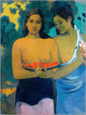 Poster  Les Seins aux fleurs rouges - Paul Gauguin