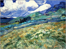 Poster  Paysage de montagne derrière l'hôpital Saint-Paul - Vincent van Gogh