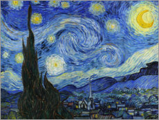 Tableau en aluminium  La nuit étoilée - Vincent van Gogh