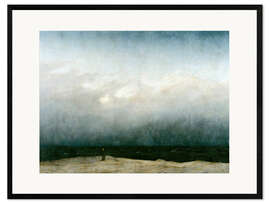 Impression artistique encadrée  Le Moine au bord de la mer - Caspar David Friedrich