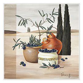 Poster  Récolte des olives - Franz Heigl