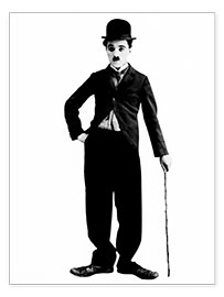 Poster  Charlie Chaplin avec une canne
