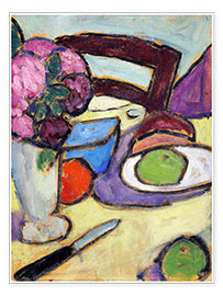 Poster Still Life with a chair and a vase