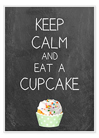 Poster  Keep calm and eat a cupcake - GreenNest