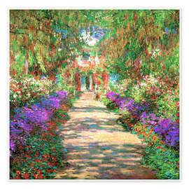 Poster  Une allée du jardin de Monet - Claude Monet