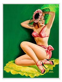 Poster  Pin Up with Hat - Peter Driben