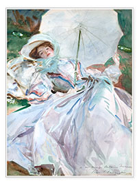 Poster Dame avec un parapluie