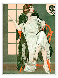 Poster  Dame écrivant - Clarence Coles Phillips