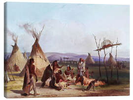 Tableau sur toile  Camp d'Amérindiens - Karl Bodmer