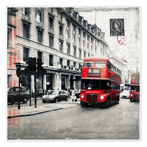 Poster Carte postale de Londres 03