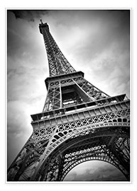 Poster Tour Eiffel en contre-plongée