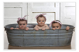 Poster  Bébés rigolos dans le bain - Eva Freyss