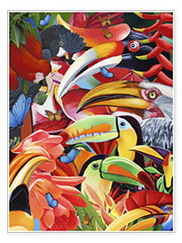 Poster  Jungle colorée - Graeme Stevenson