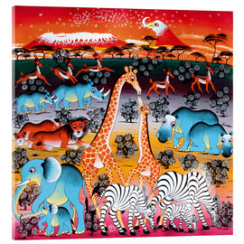 Tableau en verre acrylique  Animals under the stars - Mzuguno