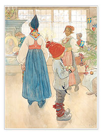 Poster  Devant l'arbre de Noël - Carl Larsson
