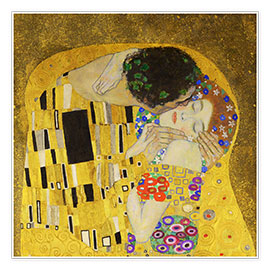 Poster  Le Baiser (détail, format carré) - Gustav Klimt