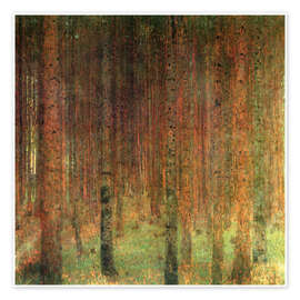 Poster  Forêt de pins II - Gustav Klimt