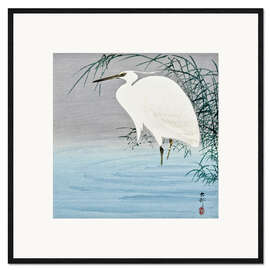 Impression artistique encadrée  Wading Egret - Ohara Koson