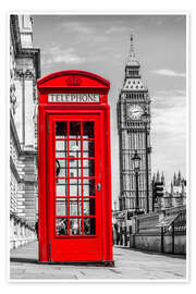 Poster Cabine téléphonique à Londres