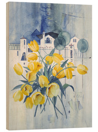 Tableau en bois  View with tulips - Franz Heigl