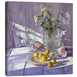 Tableau sur toile  Nature morte aux fleurs et aux citrons - Timothy Easton