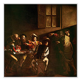 Poster  La Vocation de saint Matthieu - Michelangelo Merisi (Caravaggio)