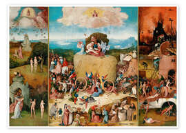 Poster  Le Chariot de foin - Hieronymus Bosch