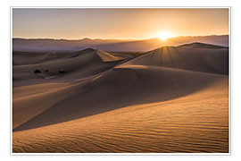 Poster  Coucher de soleil sur les dunes de la vallée de la Mort - Andreas Wonisch