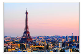 Poster  Tour Eiffel le soir, Paris