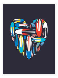 Poster  L'amour du surf