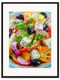 Impression artistique encadrée  Salade grecque