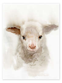 Poster  Petit agneau - Verbrugge Watercolor
