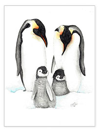 Poster  Pingouins - Nadine Conrad