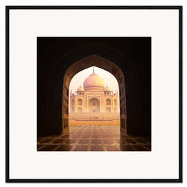 Impression artistique encadrée  Le Taj Mahal en Inde