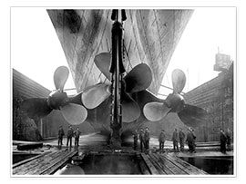 Poster  Ouvriers de chantier naval avec le Titanic - John Parrot