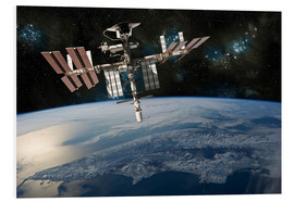 Tableau en PVC  Navette spatiale amarrée à la Station spatiale internationale - Marc Ward