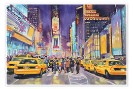 Poster  Times Square la nuit - Paul Simmons