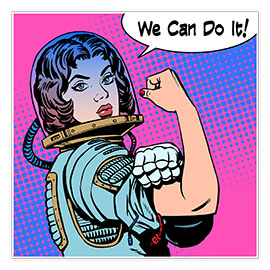 Poster  Femme astronaute