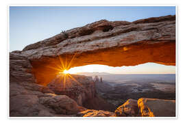 Poster Lever du soleil à Mesa Arch, USA