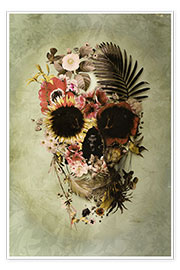 Poster  Crâne fleuri - Ali Gulec