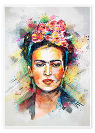 Poster  Frida Kahlo Flower Pop - Tracie Andrews