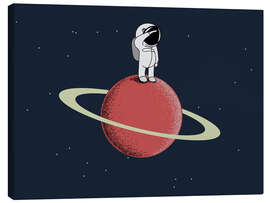 Tableau sur toile  Petit astronaute sur Saturne - Kidz Collection