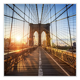 Poster  Pont de Brooklyn à New York - Jan Christopher Becke